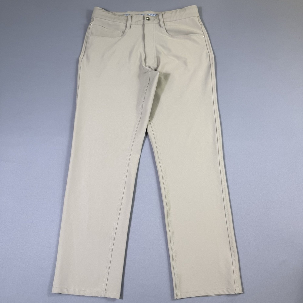 Footjoy Pants Mens 30x30 Tan Beige Athletic Fit 5 Pocket Performance Casual Golf
